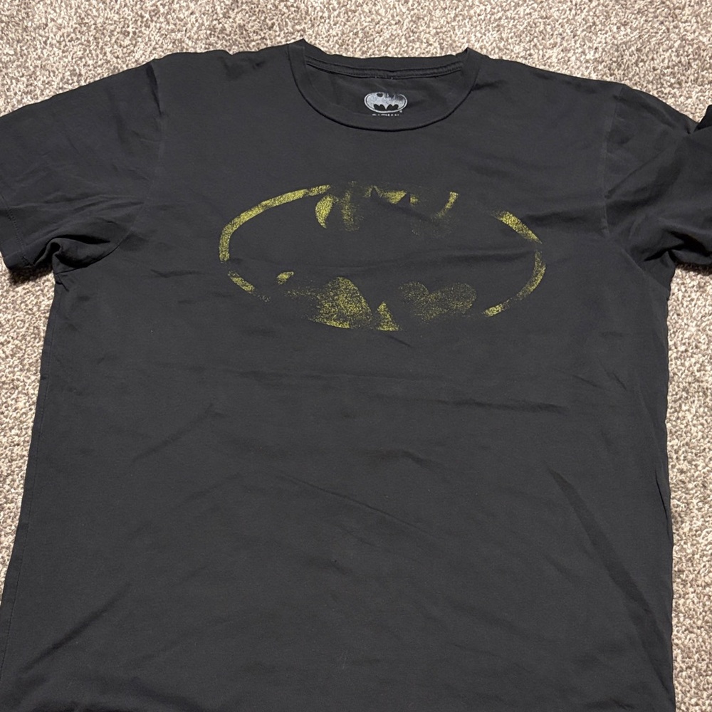Batman Black Tee with Gold Logo